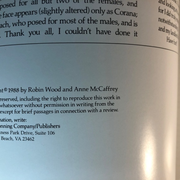 The People Of Pern by Anne McCaffrey & Robin Wood -1988 - HC/DJ (BCE) - Picture 4 of 12